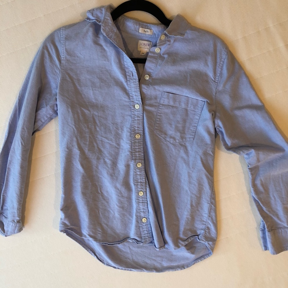 Jcrew Boyfit blue button up shirt